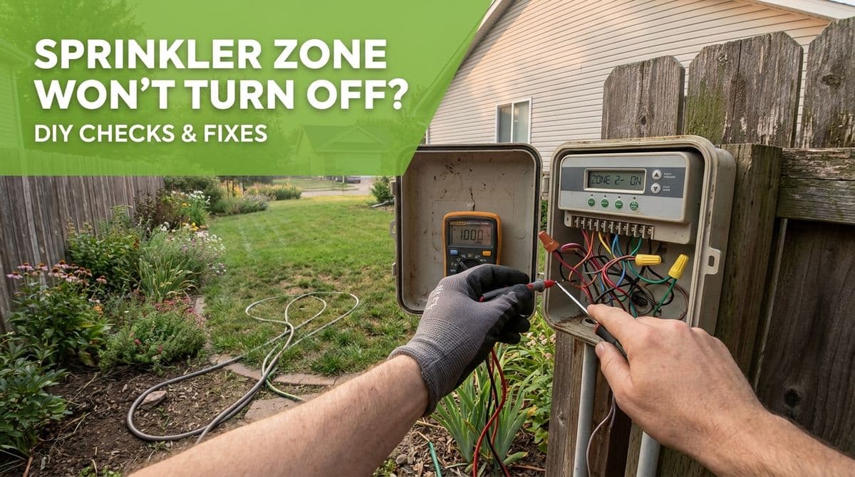 Blog post Sprinkler Zone Won’t Turn Off? DIY Checks & Fixes image
